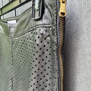 Black Leather Dress Pants with Sleek Fitted Silhouette (RED Valentino)